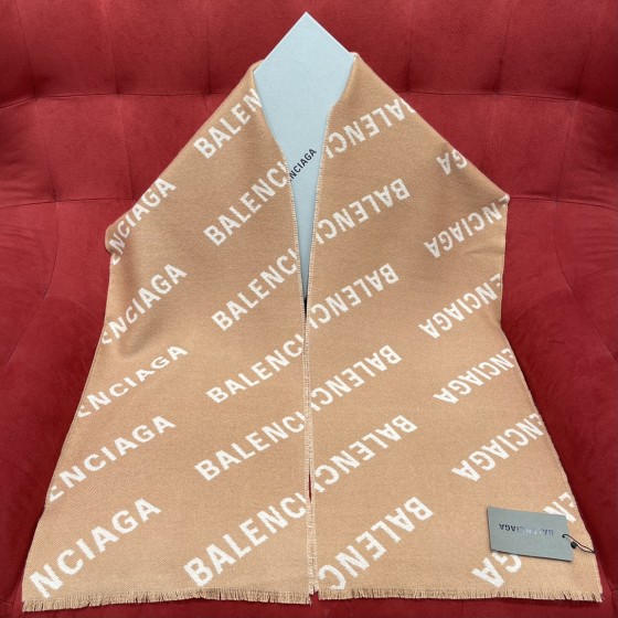 𝐁𝐚𝐥𝐞𝐧𝐜𝐢𝐚𝐠𝐚 Twill Logo Long Scarf 100% Wool
