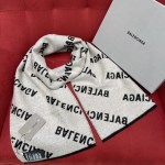 𝐁𝐚𝐥𝐞𝐧𝐜𝐢𝐚𝐠𝐚 Twill Logo Long Scarf 100% Wool