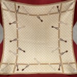 𝐂𝐞𝐥𝐢𝐧𝐞 Retro-style Arc de Triomphe element scarf 100% silk