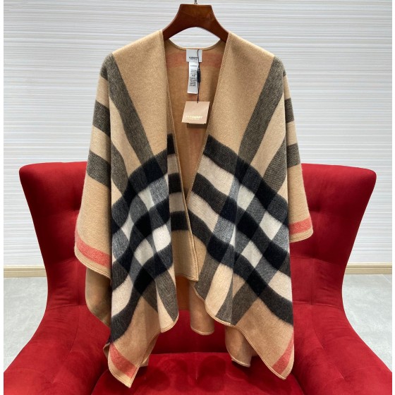 Burberry classic cashmere reversible shawl_ 100% cashmere