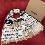 Burberry iconic badge shawl neck dual-use 70% wool ➕ 30% mulberry silk