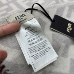 𝐅𝐞𝐧𝐝𝐢 Double-sided Cashmere Scarf with Big Tassel and Big Logo 100% Cashmere