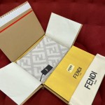 𝐅𝐞𝐧𝐝𝐢 Double-sided Cashmere Scarf with Big Tassel and Big Logo 100% Cashmere