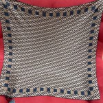 𝐅𝐞𝐧𝐝𝐢 Sand-washed twill silk three-dimensional jacquard square scarf 100% three-dimensional twill silk