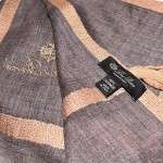 𝐋𝐨𝐫𝐨 𝐩𝐢𝐚𝐧𝐚 Ring Fleece Scarf "Forest" caramel 100% cashmere