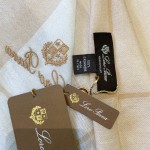 𝐋𝐨𝐫𝐨 𝐩𝐢𝐚𝐧𝐚 ring velvet scarf champagne 100% cashmere