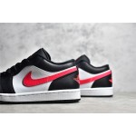 Air Jordan 1 black and red low top