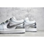 Air Jordan 1 White Silver Low Top