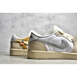 Air Jordan 1 White Silver Low Top