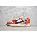 Air Jordan AJ1 Low Orange and White