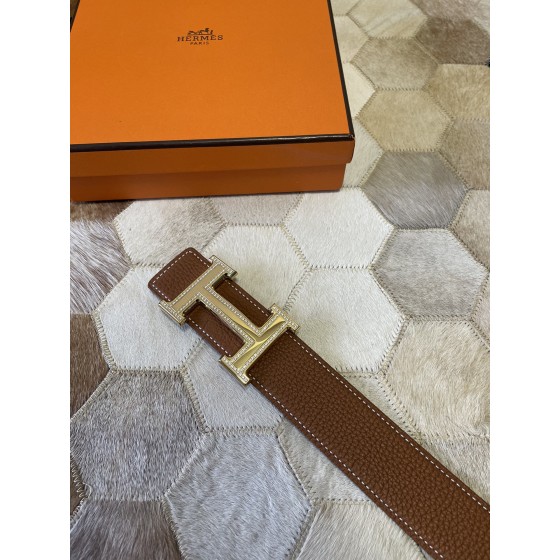 Hermes stainless steel double row diamond hanging buckle