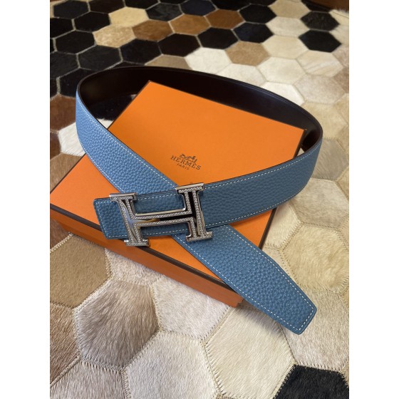 Hermes stainless steel double row diamond hanging buckle