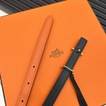 Reversible belt in Hermes Swift and perforated Epsom calfskin