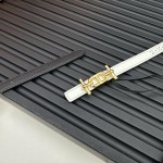 Reversible belt in Hermes Swift and perforated Epsom calfskin