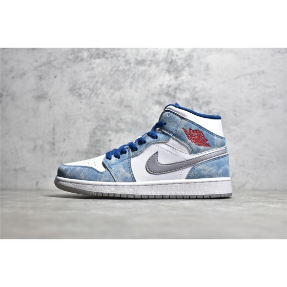 Air Jordan 1 MiD Washed Blue