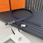 Reversible belt in Hermes Swift and perforated Epsom calfskin