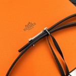 Reversible belt in Hermes Swift and perforated Epsom calfskin