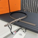 Reversible belt in Hermes Swift and perforated Epsom calfskin