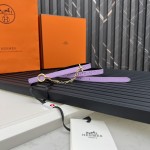 Reversible belt in Hermes Swift and perforated Epsom calfskin