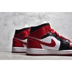 Air Jordan 1 MiD Black and Red Toe