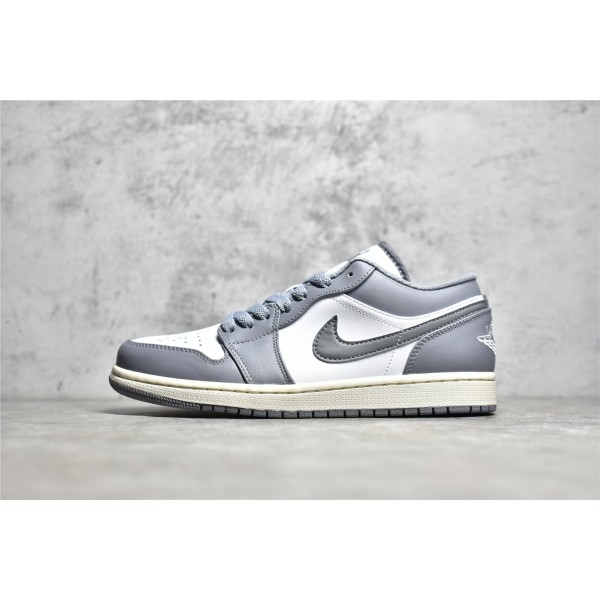 Air Jordan 1 Grey and White Low Top