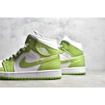 Air Jordan 1 MiD in snakeskin green
