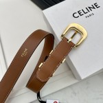 CELINE WESTERN medium belt in smooth calfskin