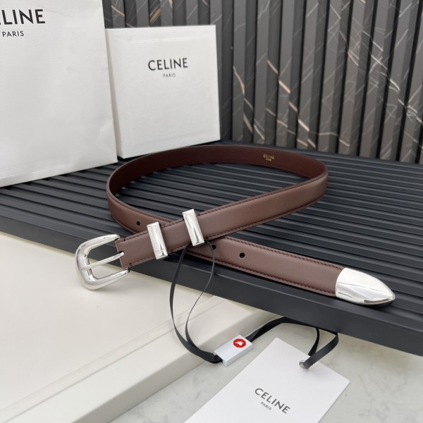 CELINE WESTERN medium belt in smooth calfskin