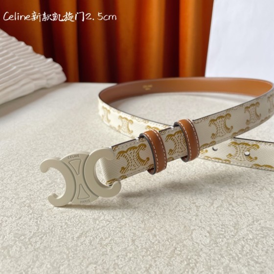 CELINE new leather Arc de Triomphe buckle ladies belt