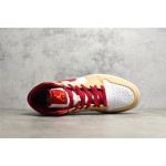 Air Jordan AJ1 MID mid-top yellow and red