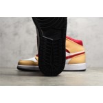 Air Jordan AJ1 MID mid-top yellow and red