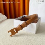 CELINE new leather Arc de Triomphe buckle ladies belt