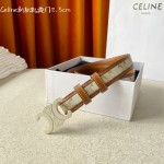 CELINE new leather Arc de Triomphe buckle ladies belt