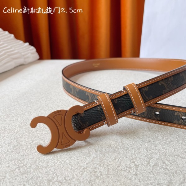 CELINE new leather Arc de Triomphe buckle ladies belt