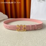 CELINE new leather Arc de Triomphe buckle ladies belt