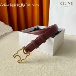 CELINE new leather Arc de Triomphe buckle ladies belt
