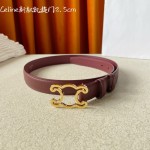 CELINE new leather Arc de Triomphe buckle ladies belt