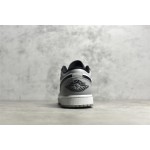 Air Jordan 1 Grey and Black Low Top