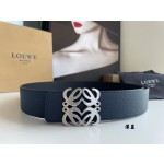 LOEVE stainless steel logo pattern metal buckle with top layer cowhide reversible