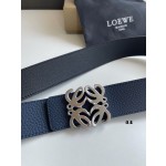 LOEVE stainless steel logo pattern metal buckle with top layer cowhide reversible