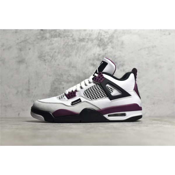 Air Jordan 4 Retro "PSG" Grand Paris Bordeaux White Purple