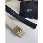LOEVE stainless steel logo pattern metal buckle with top layer cowhide reversible