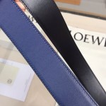 LOEVE stainless steel logo pattern metal buckle with top layer cowhide reversible