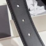 LOEVE stainless steel logo pattern metal buckle with top layer cowhide reversible