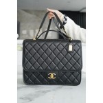 𝗖𝗛𝗔𝗡𝗘𝗟✦ France 🇫🇷 original [HAAS] fine grain calfskin 🐂𝟮𝟮𝟮k Premium Handmade Workshop Caviar Shoulder Bag