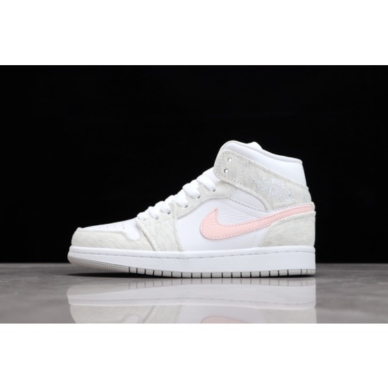 Air Jordan 1 Mid white and grey powder