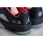 Air Jordan AJ5 Retro Low "CNY" Chinese New Year Black Red Silk Jade Luminous Tear