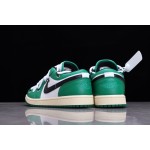 Air Jordan 1 Low AJ1 White Green colourway deconstructed