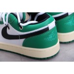 Air Jordan 1 Low AJ1 White Green colourway deconstructed