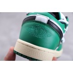 Air Jordan 1 Low AJ1 White Green colourway deconstructed